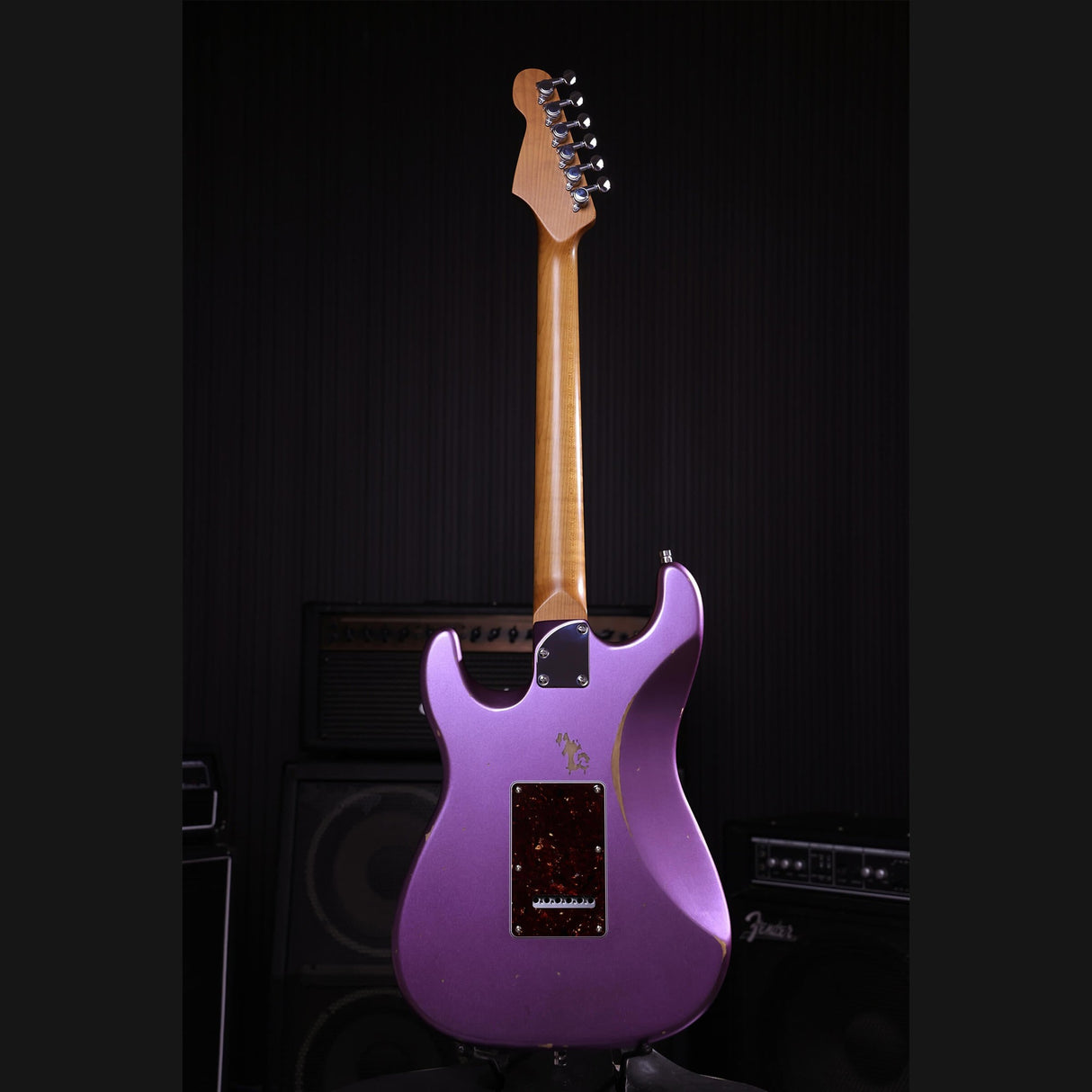 Patina PS-6 PP R S-style Elektrische Gitaar SSS Alnico V Nitro Relic Paulownia Body Roasted Maple Hals Paars