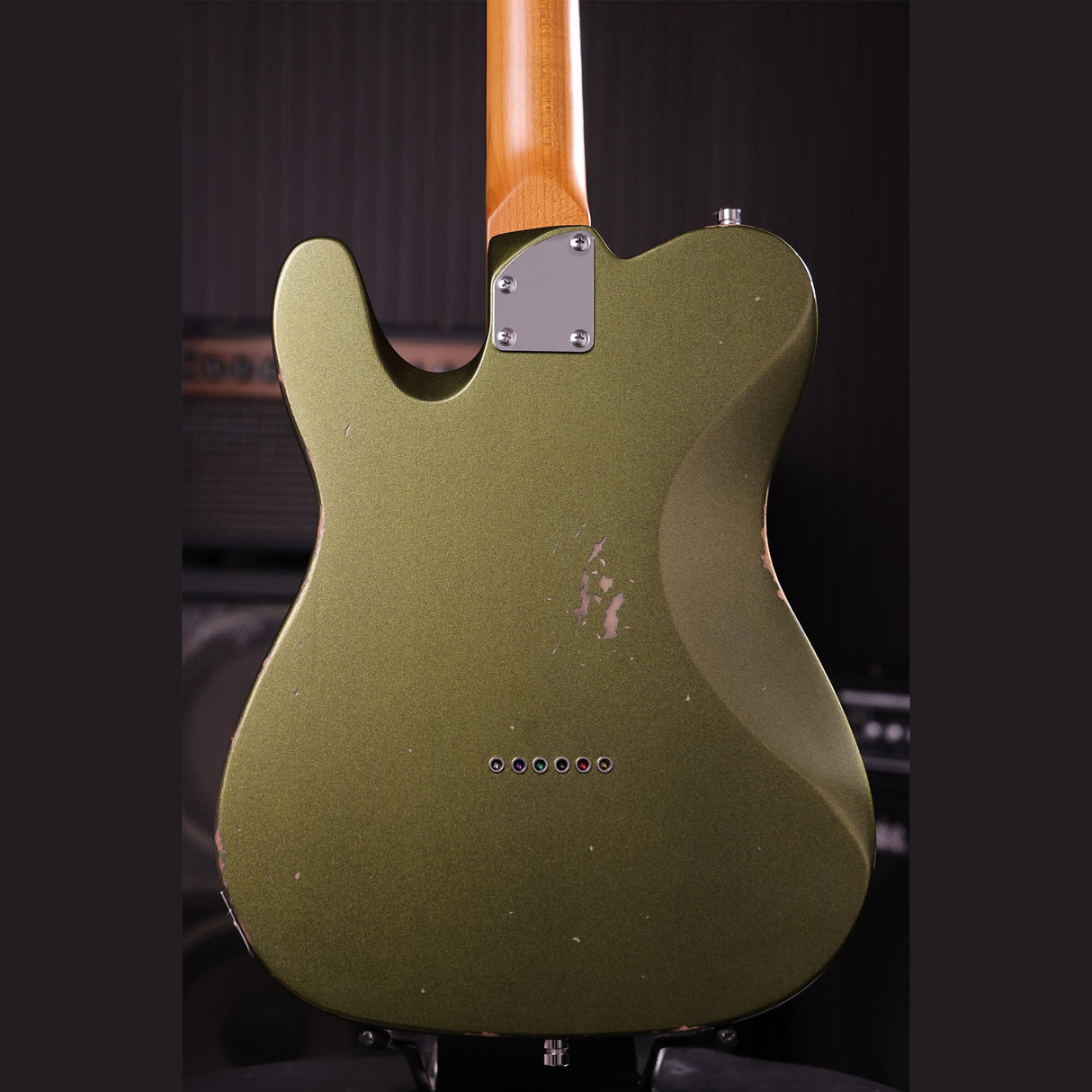 Patina PT-6 SGR R T-style Elektrische Gitaar SS Alnico V Nitro Relic Paulownia Body Roasted Maple Hals Sherwood Green
