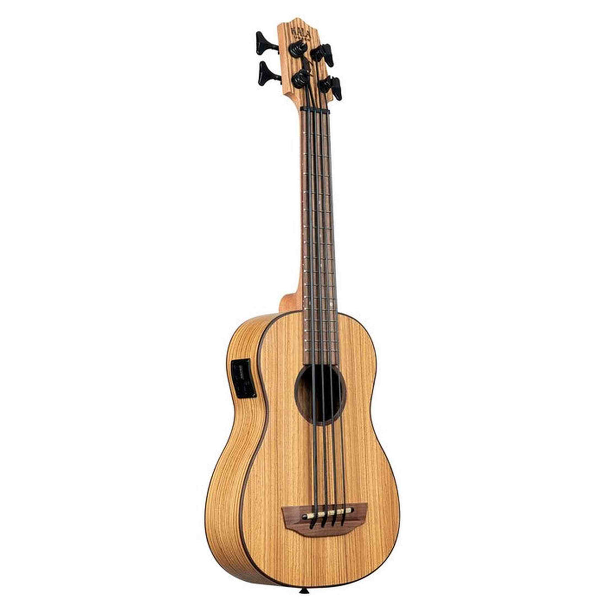 Kala Zebrawood U•BASS® bas ukulele – Zebrahout, Elektrisch-Akoestisch met EQ en Gigbag