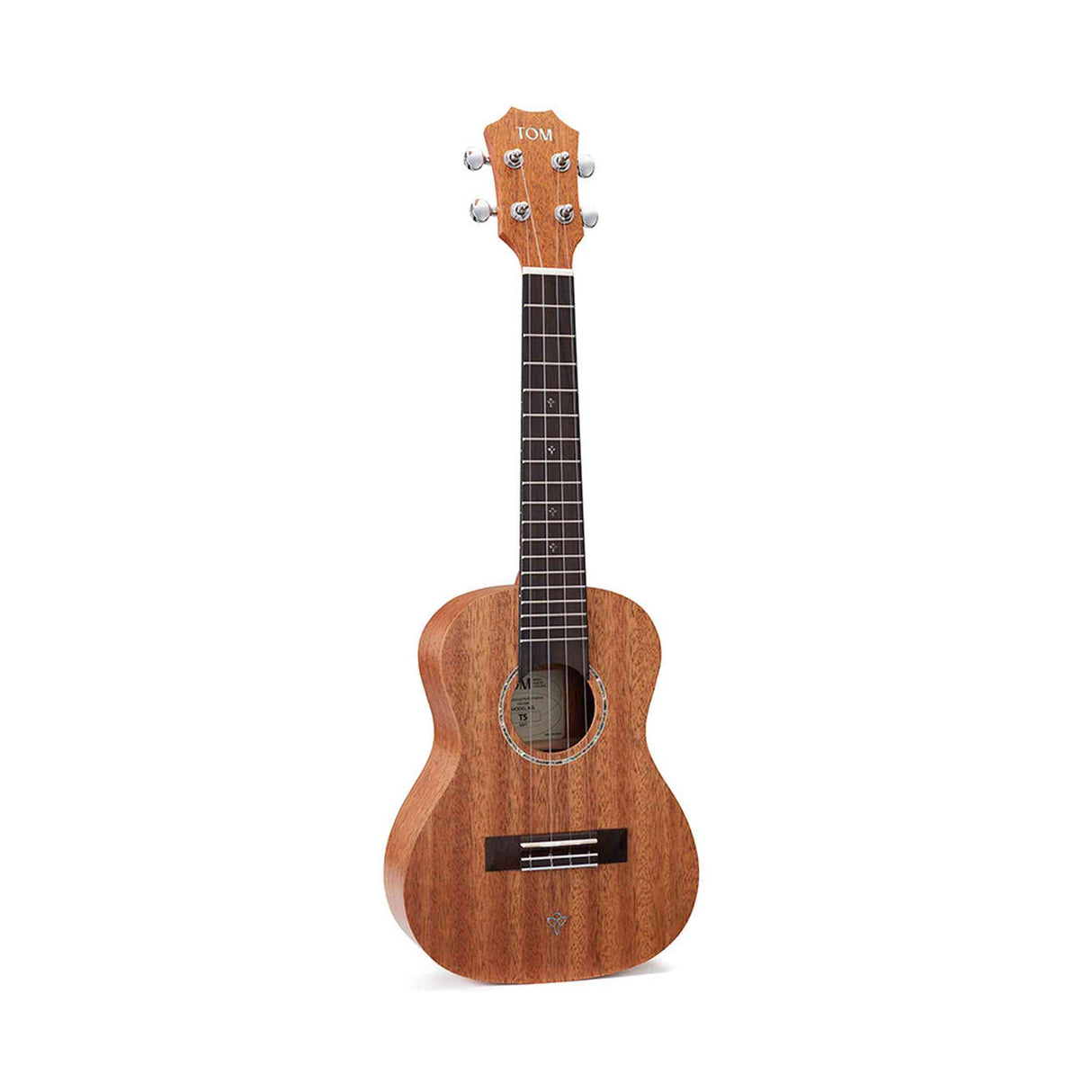TOM T5 Konzert-Ukulele aus massivem Mahagoni mit kompensiertem Sattel und Deluxe-Koffer