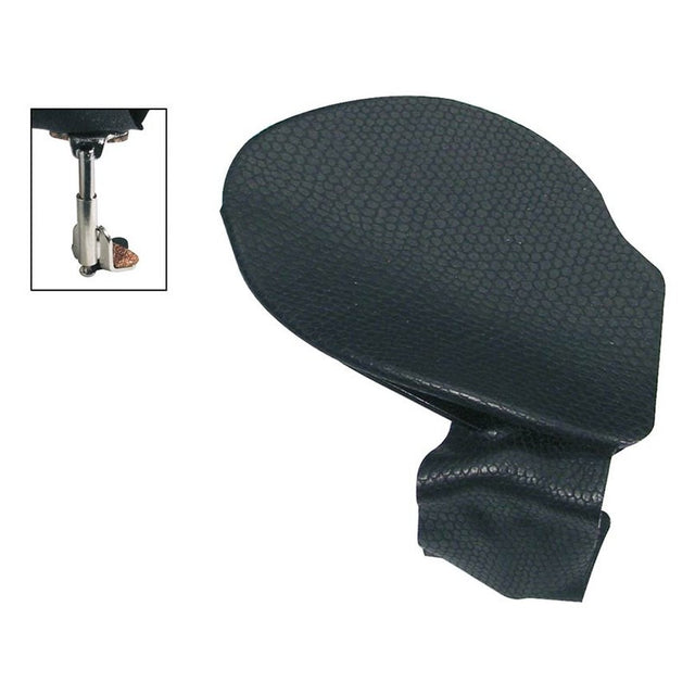 Wolf KH-72 chinrest for violin and viola 'classic'-model, metal black, nappa, patented screws