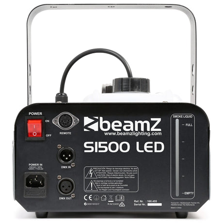 beamZ S1500LED Rookmachine 1500W met 9x 3W RGB LED en DMX-sturing