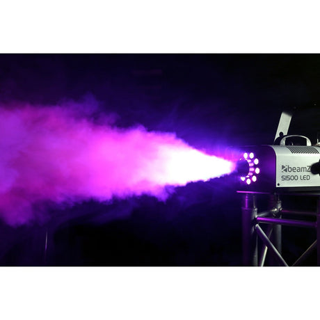 beamZ S1500LED Rookmachine 1500W met 9x 3W RGB LED en DMX-sturing