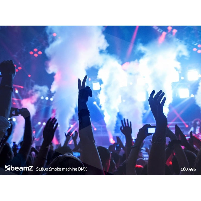 beamZ S1800 Rookmachine 1800W met DMX en Horizontale/Verticale Uitvoer