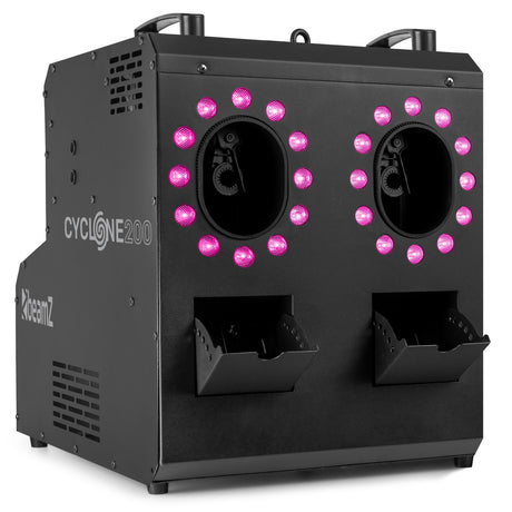 beamZ Cyclone200 Rook- & Bubbelmachine met 24 RGBW LED’s en DMX – 4-in-1 Effectmachine