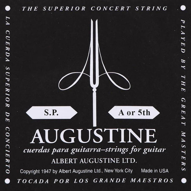 Augustine AUBLK-5 A-5 snaar, silverplated wound nylon, light tension