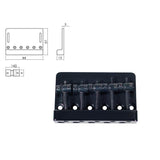 Boston BB-405-B brug-staartstuk, Jocker/ Puncher bass, zwart, 5-string, pitch 16mm