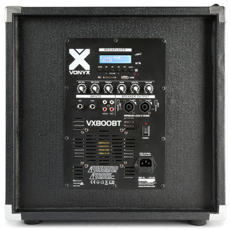 VONYX VX800BT 2.1 Actieve Speakerset 800W met 12 inch Subwoofer, Bluetooth en USB/SD MP3 Speler