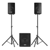 VONYX VX1015BT 1000W 2.1 Actieve Speakerset met 15 inch Subwoofer, Bluetooth en 10 inch Satellietspeakers