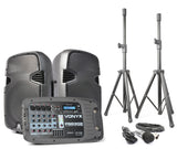 VONYX PSS302 Draagbare 300W Geluidsset met 10 inch Speakers, Bluetooth en 8-Kanaals Mixer