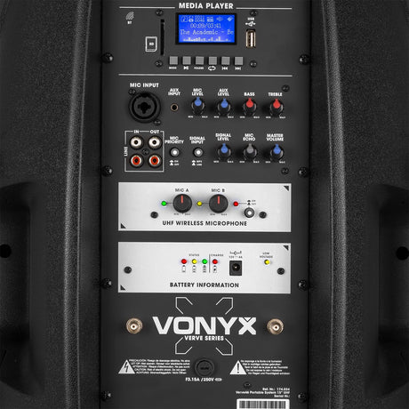 Vonyx Verve46 Draagbaar geluidssysteem 15”