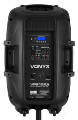 VONYX VPS152A 1000W Actieve Speakerset met Bluetooth, USB/SD en 15 inch Woofers