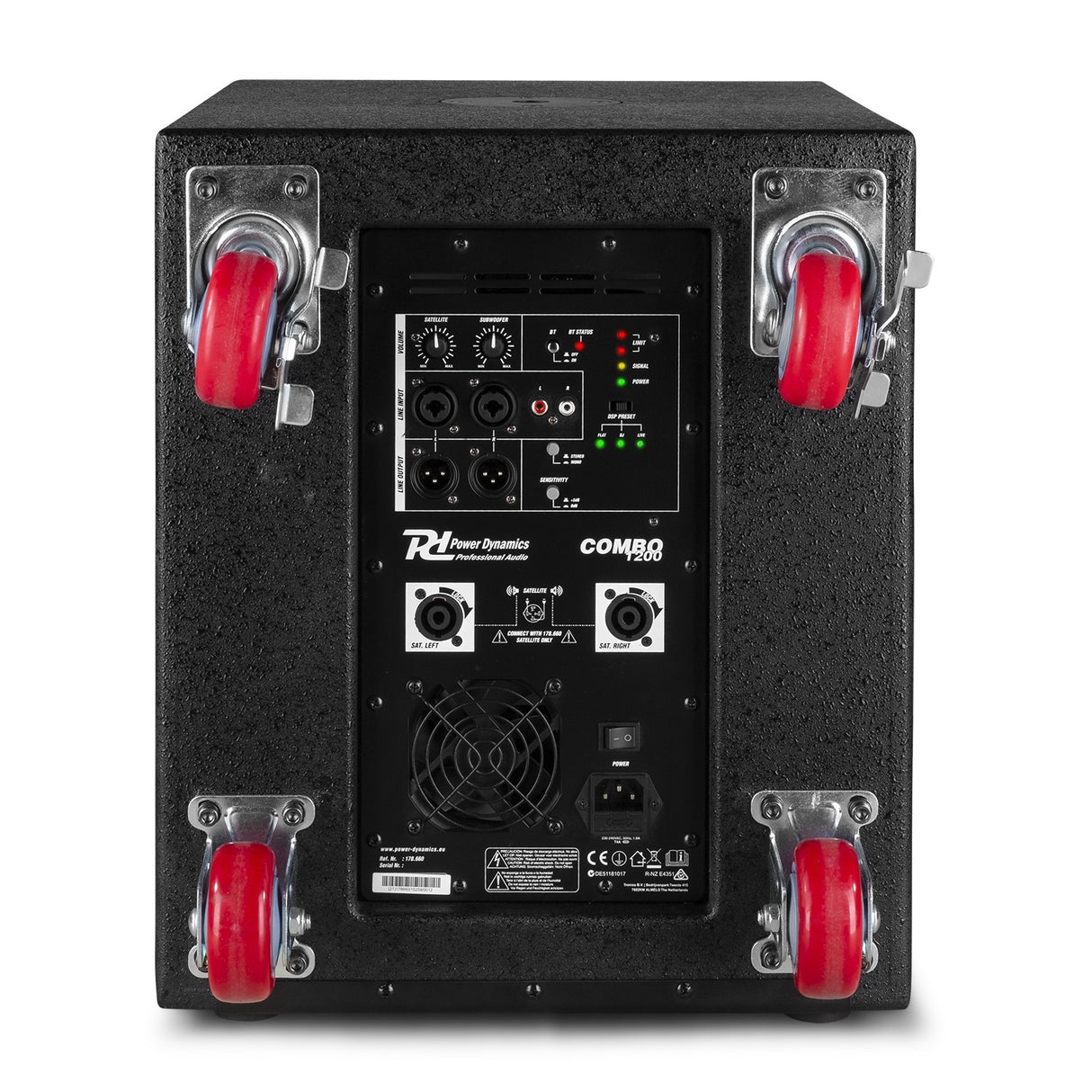 Power Dynamics PD Combo 1200 Geluidssysteem 1200W met 12 inch Subwoofer, DSP en Bluetooth