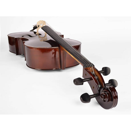 Leonardo LC-2034 cello set 3/4, geheel massief, nitro, ebben toebehoren, inclusief tas en strijkstok