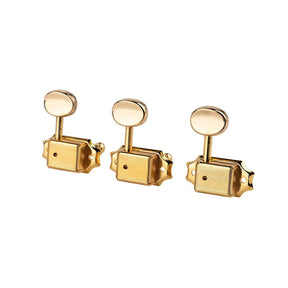Boston 62-GLR machine heads for guitar, 3x left+3x right, vintage style, metal buttons, gold