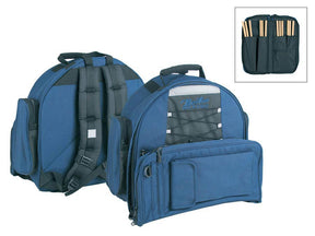 Boston DBL-14-SBP Deluxe gigbag voor snaartrom met stokkenhoes, zwart-blauw, 15 mm gevoerd hardfoam, 14"x 6.5"