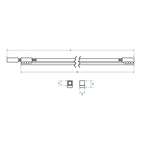 Boston TRO-425-K Halspen Truss Rod 425 mm 6 mm Staaf Single Action Inbus 4 mm
