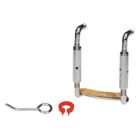 ELS CRV-21 chinrest clamp for violin, 21 mm. nuts, chrome, suitable for 1/2 violin