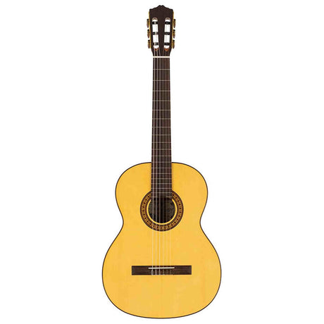 Salvador Cortez CS-25 – Klassieke gitaar met massief spruce bovenblad en mutenyé zij- en achterkant