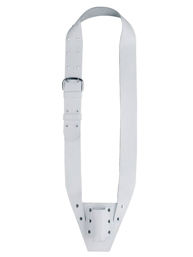 Boston VD-10-W Vaandelriem, leder, wit