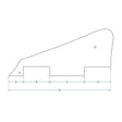 Boston LP-213-POB pickguard, LP-model, standard, 2 ply, pearl ocean blue
