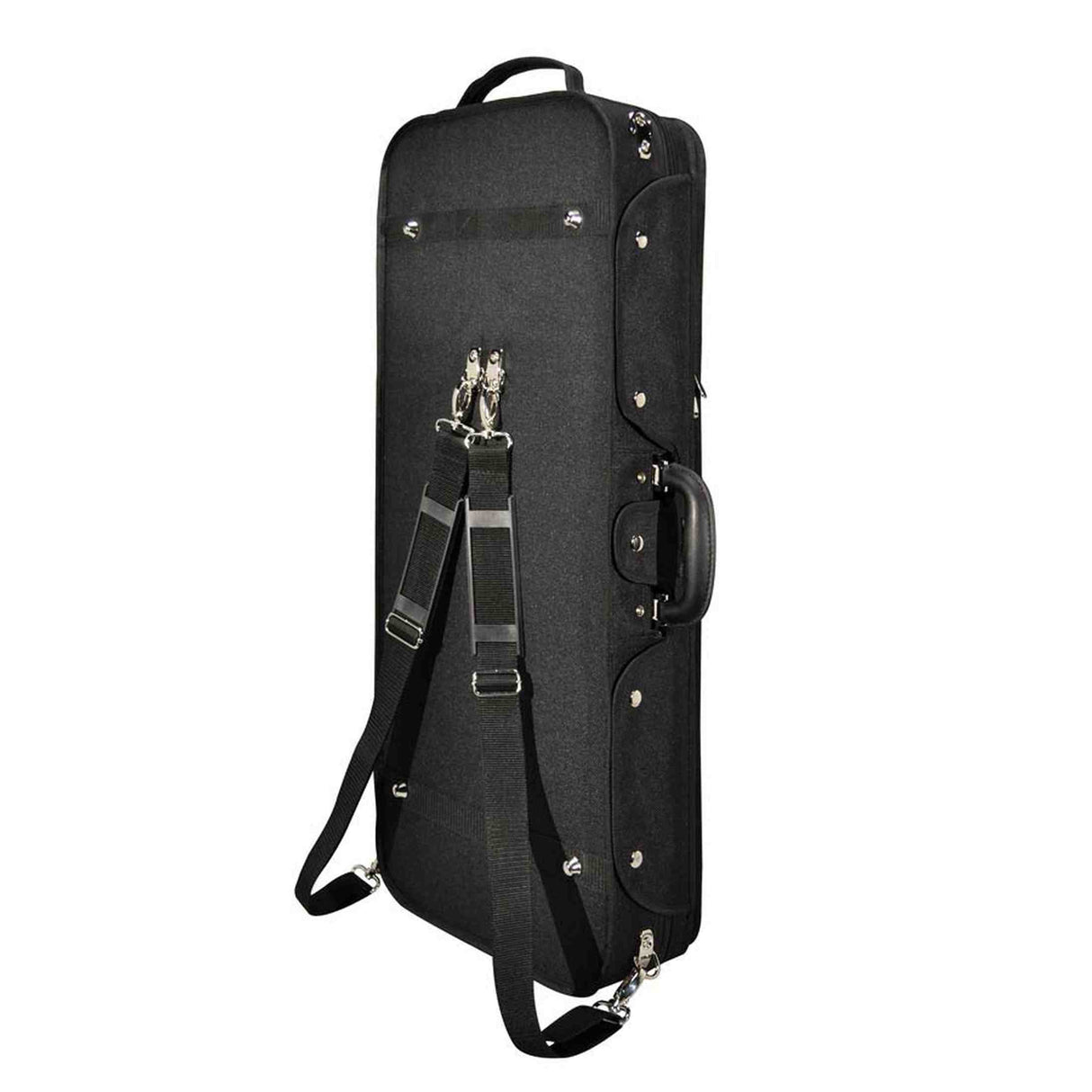 Leonardo DC-160-BR vioolkoffer voor 2 violen oblong hout zwart rood