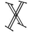 Boston KS-250 Statief voor Stage Piano – Dubbel X-model, 32 cm dragers, trigger lock, zwart