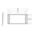 Boston HFS3050BK humbucker frame, flat bottom slanted top, 3 to 5mm height, black