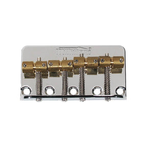 Wilkinson BB-WBBC-N brug-staartstuk Jocker/ Puncher bass, pitch 19mm, brass saddles, nikkel