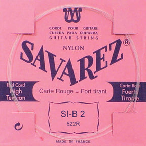 Savarez 522-R B-2 snaar, clear nylon rouge , from 520-R set, hard tension
