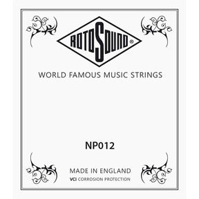 Rotosound NP012 .012 snaar for elektrisch/acoustic guitar, stainless steel
