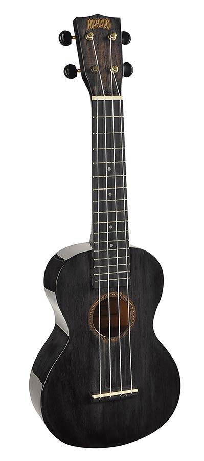 Mahalo MH2WTBK Hano Series Concert Ukulele Transparant Zwart Wide Neck