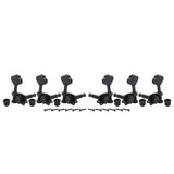 Wilkinson WJ-28N/BK Stemmechanieken voor gitaar, open geared, 3x links + 3x rechts, zwart, ratio 1:19