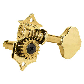 Wilkinson WJ-28N/GD Stemmechanieken voor gitaar, open geared, 3x links + 3x rechts, goud, ratio 1:19