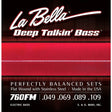 La Bella L-760FM snaren set elektrisch bass, stainless steel flatwound, medium, 049-069-089-109