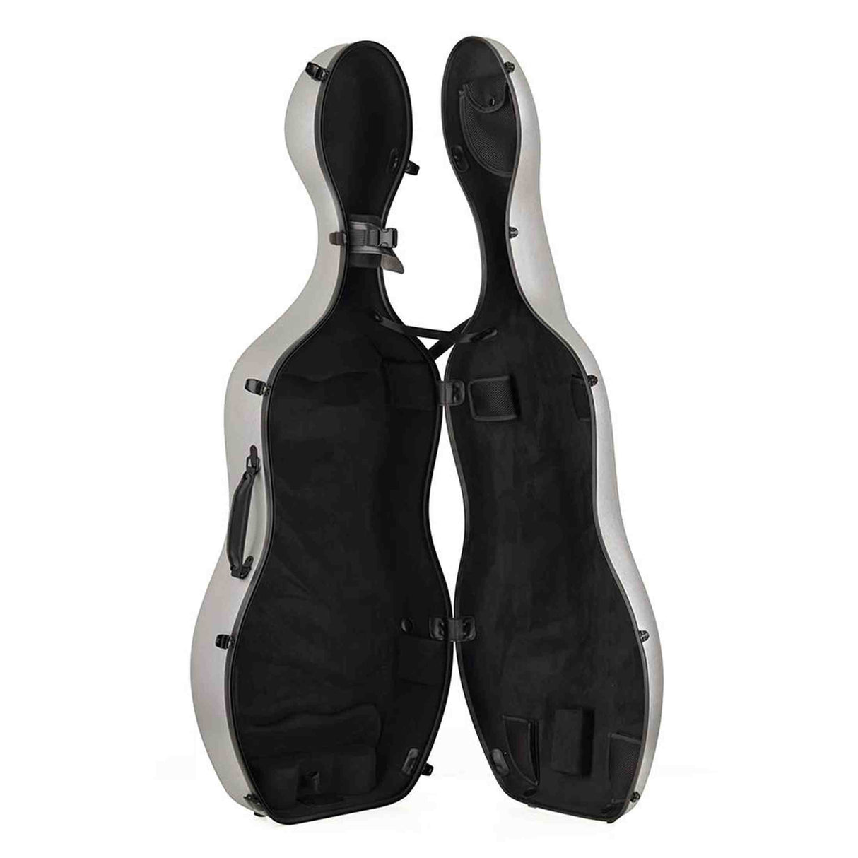 Leonardo CC-644-SL Student Series cellokoffer 4/4 PVC sandwich 4,5 kg geborsteld zilver