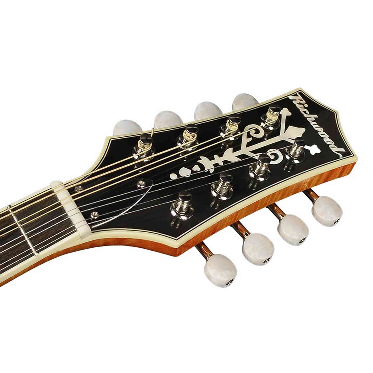 Richwood RMA-110-VS A-Style Mandoline – Massief Sparren & Gevlamd Esdoorn, Amber Sunburst