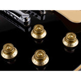 SX EF3-BK elektrische gitaar – LP Standard stijl, 2 humbuckers, mahonie/esdoorn, zwart