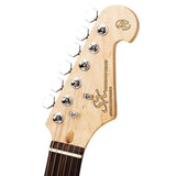 SX ED1/WT elektrische gitaar – 3 single coil pickups, vintage tremolo, wit + tas