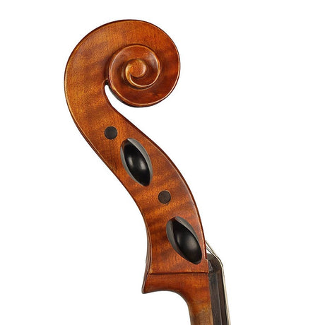 Leonardo LC-2712-M cello set 1/2, geheel massief, mat nitro, mooi gevlamd, ebben toebehoren incl. tas en strijkstok