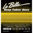 La Bella L-760FGS-CB snaren set elektrisch 6-snaar bass, gold flats, 029-045-065-085-105-128 long scale