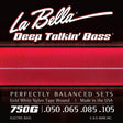 La Bella L-750G snaren set elektrisch bass, gold white nylon tape wound, light, 050-065-085-105