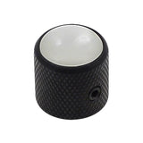 Boston KB-236 zwarte dome knop met parelmoer inleg - 18x18mm