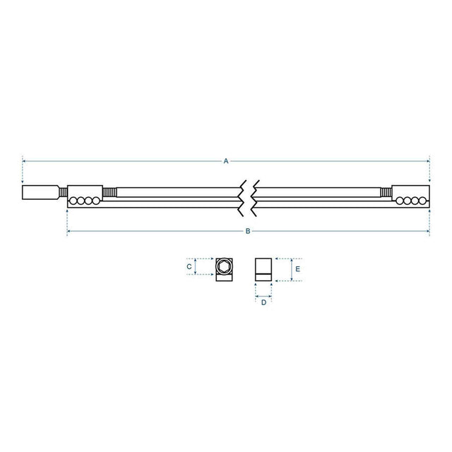 Boston TRDG-440-7 Double Action Truss Rod 440 mm 6x9 mm 4 mm Inbus