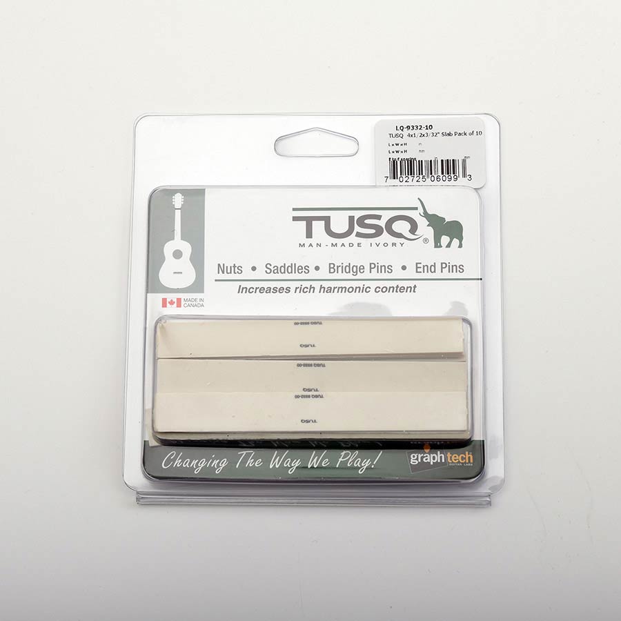 Graph Tech LQ-9332-10 TUSQ® Acoustic Saddle Blanks 10-pack 101,60 x 2,39 x 12,70 mm