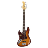 Sire V7+ A5L/TS Marcus Miller 2nd Gen linkshandige 5-snarige Tobacco Sunburst basgitaar