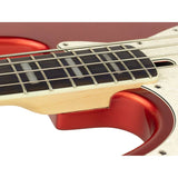 Sire V7+ A5L/BMR Marcus Miller 2nd Gen 5-snarige linkshandige basgitaar Bright Metallic Red