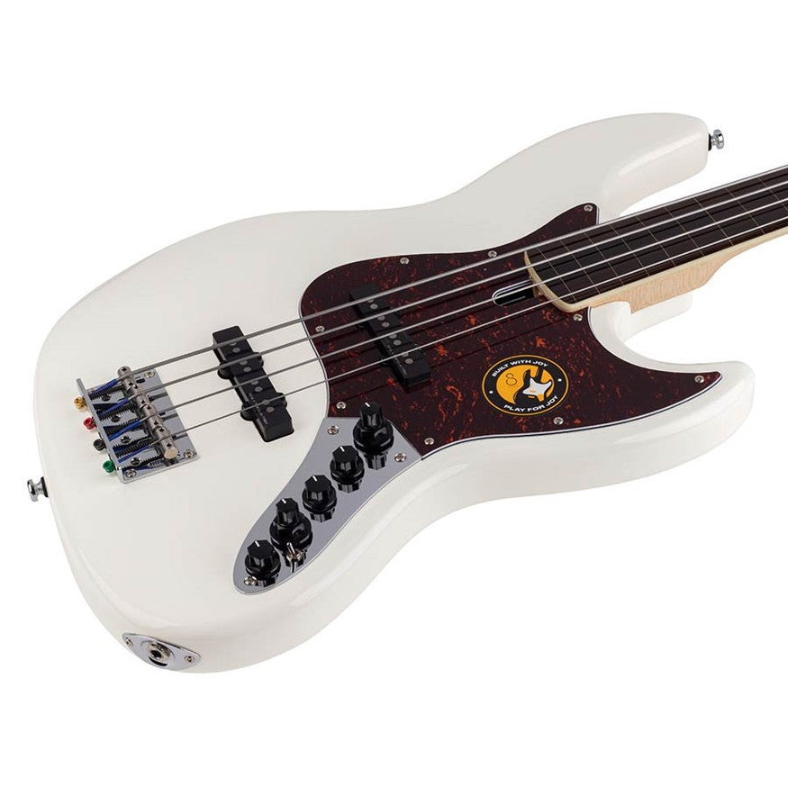 Sire V7+ A4F/AWH Marcus Miller 2nd Gen fretless 4-snarige basgitaar Antique White