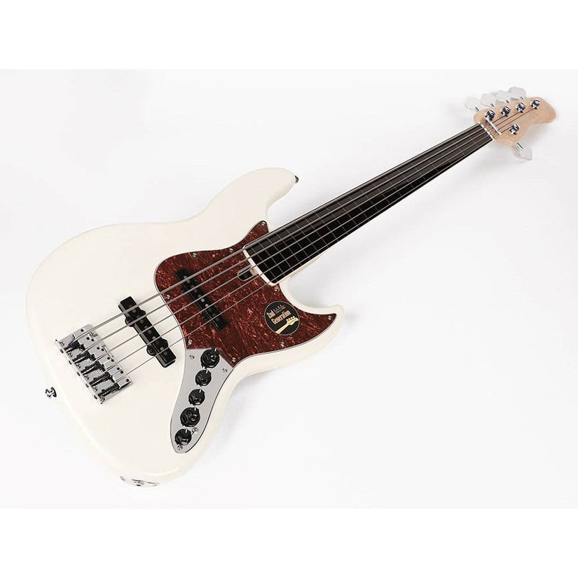 Sire V7+ A5F/AWH Marcus Miller 2nd Gen fretless 5-snarige basgitaar Antique White