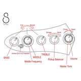 Sire V7+ A5F/BMR Marcus Miller 2nd Gen fretless 5-snarige basgitaar Bright Metallic Red